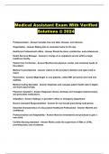 Medical Assistant Exam With Verified Solutions @ 2024