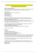 GFEBS Project Systems Course Questions and Answers &lpar;2022&sol;2023&rpar;&lpar;Verified Answers&rpar;