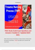 TNCC Study Guide Exam Questions and Answers/ Graded A+/ Updated 2024-2025.