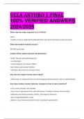 BEST REVIEW UCLA ANTHRO 1 FINAL 100% VERIFIED ANSWERS  2024/2025