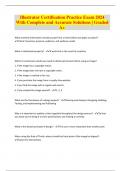 Illustrator Certification Practice Exam 2024 With Complete and Accurate Solutions &vert; Graded A&plus;