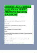 Sprinkler Chart Questions (S12) 100% VERIFIED  ANSWERS 2024/2025  SOLUTIONS