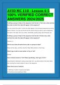 AVID Media Composer 110 Test 100&percnt; VERIFIED  ANSWERS 2024&sol;2025