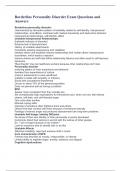 Borderline Personality Disorder Exam Questions and Answers  Borderline personality disorder&colon;