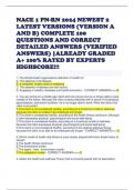 NACE 1 PN-RN 2024 NEWEST 2 LATEST VERSIONS &lpar;VERSION A AND B&rpar; COMPLETE 100 QUESTIONS AND CORRECT DETAILED ANSWERS &lpar;VERIFIED ANSWERS&rpar; &vert;ALREADY GRADED A&plus; 100&percnt; RATED BY EXPERTS HIGHSCORE&excl;&excl;&excl; 