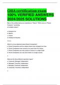 BEST REVIEW CHIA certification exam 100% VERIFIED ANSWERS  2024/2025 SOLUTIONS