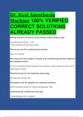 BEST REVIEW Dr&period; Kost Anesthesia Machine 100&percnt; VERIFIED  CORRECT SOLUTIONS  ALREADY PASSED