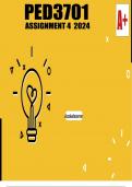 PED3701 Assignment 4 semester 1 2024&lpar;WRITTEN&rpar;-Psychological in Education