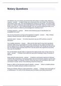 Notary Questions and Answers Graded A&plus;