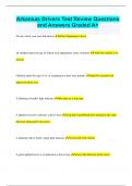 Arkansas Drivers Test Review Questions and Answers Graded A&plus;