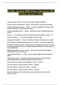 Healthy Lifestyle HOSA Exam 2 Questions With Verified Answers &commat; 2024