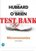 TEST BANK for Microeconomics, 8th edition Glenn Hubbard, Anthony Patrick O'Brien (Complete Chapters 1-17)