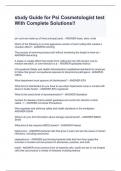 study Guide for Psi Cosmetologist test With Complete Solutions&excl;&excl;