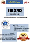 EDL3703 Assignment 2 &lpar;COMPLETE ANSWERS&rpar; 2024