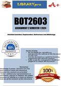 BOT2603 Assignment 2 (COMPLETE ANSWERS) Semester 1 2024 (696052) - DUE 12 April 2024