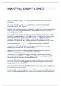 INDUSTRIAL SECURITY &lpar;SPED&rpar; QUESTIONS AND ANSWERS 100&percnt; SOLVED