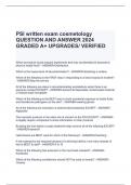 PSI written exam cosmetology QUESTION AND ANSWER 2024 GRADED A+ UPGRADES/ VERIFIED