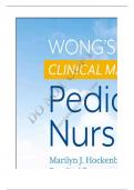 Wong's Clinical Manual of Pediatric Nursing 9th Edition Volume 1 Latest 2024 Complete