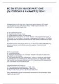 BCEN STUDY GUIDE PART ONE &lpar;QUESTIONS & ANSWERS&rpar; 2024&excl;&excl;