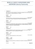 BUSI 611 QUIZ 5 QUESTIONS AND ANSWERS Liberty University