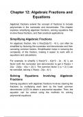 Algebraic Fractions and Equations