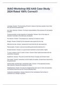 IAAO WORKSHOP 852 AAS CASE STUDY 2024 RATED 100&percnt; CORRECT&excl;&excl;
