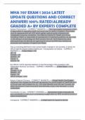 MHA 707 EXAM 1 2024 LATEST UPDATE QUESTIONS AND CORRECT ANSWERS 100&percnt; RATED-ALREADY GRADED A&plus; BY EXPERTS COMPLETE