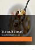 Group Project Presentation - Vitamins & Minerals