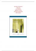   Solutions Manual for Applied Linear Statistical Models Fifth Edition by Michael H&period; Kutner and Christopher J&period; Nachtsheim and William Li