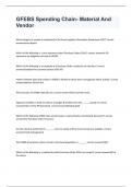 GFEBS Spending Chain- Material And Vendor exam 2024 with 100&percnt; correct answers