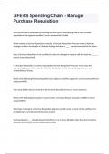 GFEBS Spending Chain - Manage Purchase Requisition exam 2024 with correct  answers