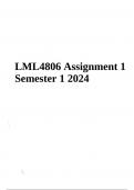 LML4806 Assignment 1 Semester 1 2024