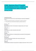 CSRC Sputum Bowl Practice QUESTIONS WITH COMPLETE 100%VERIFIED SOLUTIONS 2024/2025