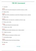 NR 101 Exams Set &lpar;Latest 2024 &sol; 2025&rpar; Questions & Answers with rationales 