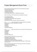 Project Management Exam Final