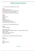 NR 101  &lpar;Latest 2024 &sol; 2025&rpar; Exam 2 Review Questions & Answers with rationales 