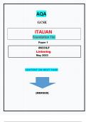 AQA  GCSE  ITALIAN  Foundation Tier  Paper 1  8633/LF  |Listening|RATED 100%|
