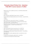 Bartender School Written Test – Questions With 100% Correct Answers | Verified