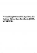 Accounting Information Systems 2nd Edition Richardson Test Bank (100% VERIFIED ANSWERS)