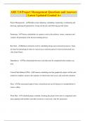 ARE 5&period;0 Project Management Questions and Answers &vert; Latest Updated Graded A&plus;