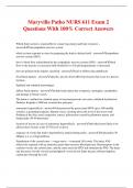 Maryville Patho NURS 611 Exam 2 Questions With 100&percnt; Correct Answers