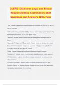 OLERE (Oklahoma Legal and Ethical Responsibilities Examination) 2024 Questions and Answers 100% Pass