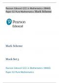 PEARSON EDECEL LEVEL 3 GCE MOCK PAPER SET 5 Mathematics Advanced PAPER 2:pure mathematics 2 Question Paper & Mark Scheme