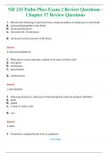 NR 225   (Latest 2024 / 2025) Patho Phys Exam 2 Review Questions - Chapter 17 Review Questions  Questions & Answers with rationales 
