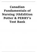 Canadian Fundamentals of Nursing 7thEdition Potter & PERRY’s Test Bank