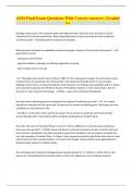 ASM Final Exam Questions With Correct Answers &vert; Graded A&plus;