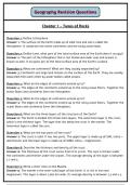 Class notes Geography Types of Rocks - Grade 7