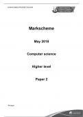 IB Computer Science HL Mock Exam with Markscheme (English)