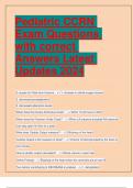 Pediatric CCRN Exam Questions with correct Answers Latest Updates 2024&period;pdf