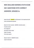 NEW ZEALAND NURSING STATE EXAM 2021 QUESTIONS WITH CORRECT  ANSWERS &period;GRADED A&plus;